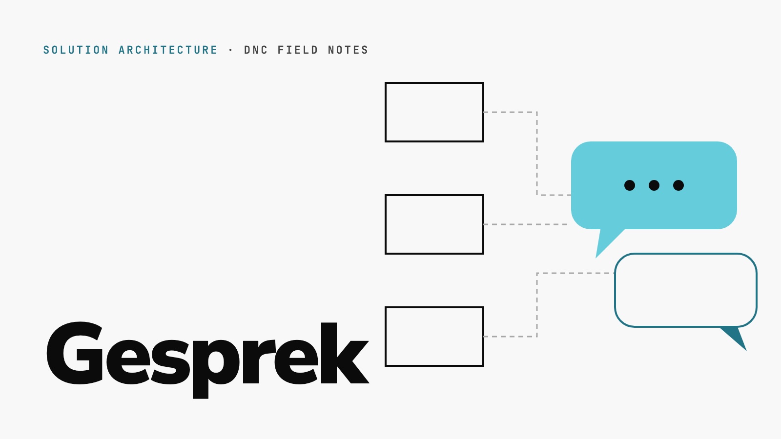 Diagramblokken die overgaan in tekstballonnen